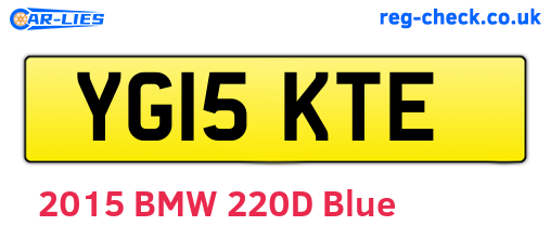 YG15KTE are the vehicle registration plates.