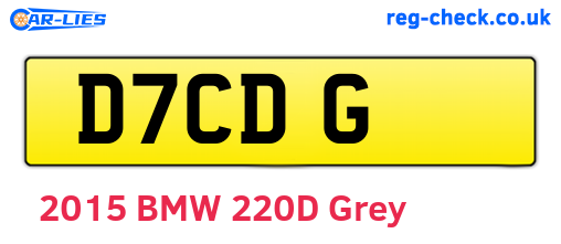 D7CDG are the vehicle registration plates.