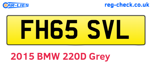FH65SVL are the vehicle registration plates.