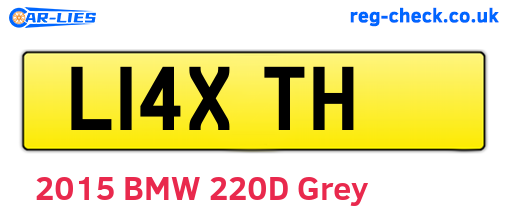 L14XTH are the vehicle registration plates.