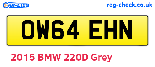 OW64EHN are the vehicle registration plates.