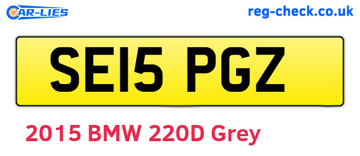 SE15PGZ are the vehicle registration plates.