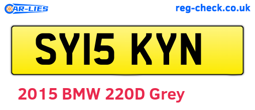 SY15KYN are the vehicle registration plates.