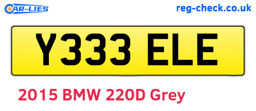 Y333ELE are the vehicle registration plates.