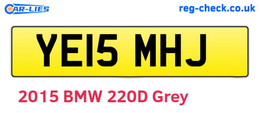 YE15MHJ are the vehicle registration plates.