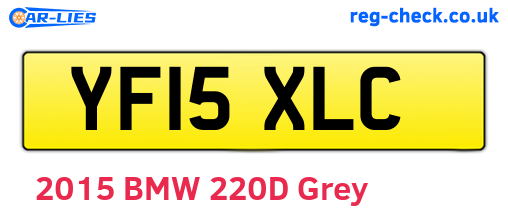 YF15XLC are the vehicle registration plates.