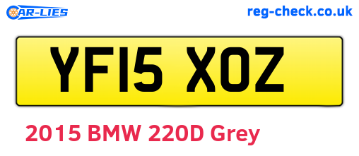 YF15XOZ are the vehicle registration plates.