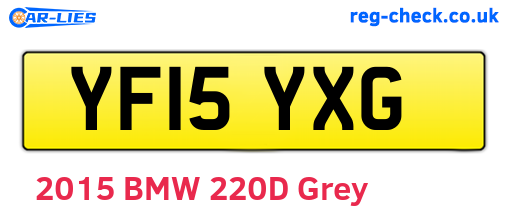 YF15YXG are the vehicle registration plates.