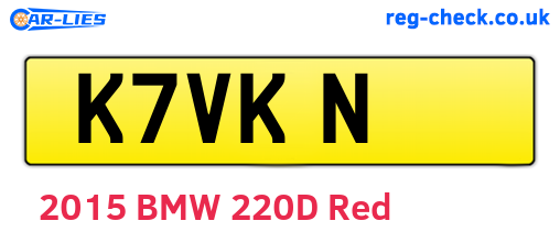 K7VKN are the vehicle registration plates.