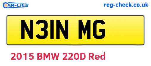 N31NMG are the vehicle registration plates.