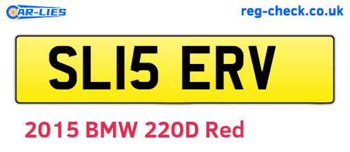 SL15ERV are the vehicle registration plates.