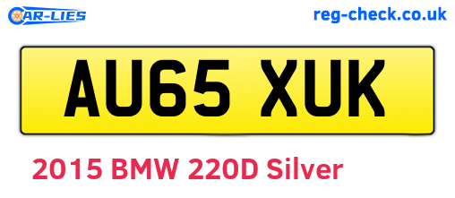 AU65XUK are the vehicle registration plates.