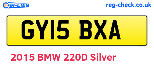 GY15BXA are the vehicle registration plates.