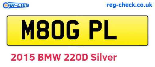 M80GPL are the vehicle registration plates.