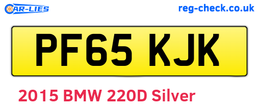 PF65KJK are the vehicle registration plates.