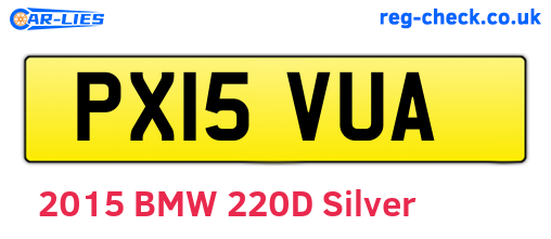 PX15VUA are the vehicle registration plates.