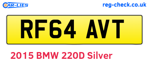 RF64AVT are the vehicle registration plates.