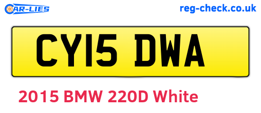 CY15DWA are the vehicle registration plates.
