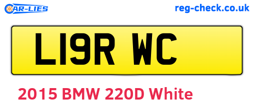 L19RWC are the vehicle registration plates.