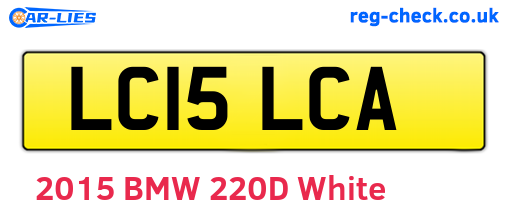 LC15LCA are the vehicle registration plates.