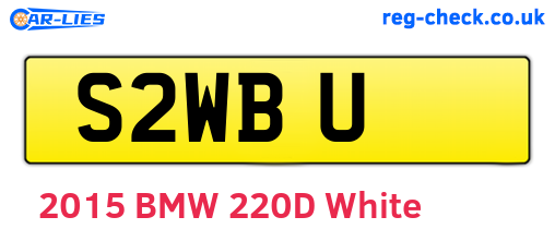 S2WBU are the vehicle registration plates.