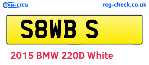 S8WBS are the vehicle registration plates.