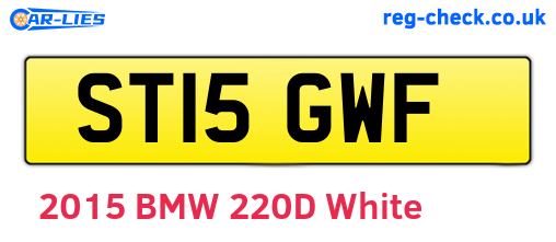 ST15GWF are the vehicle registration plates.