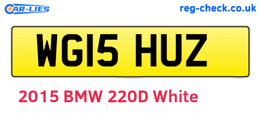 WG15HUZ are the vehicle registration plates.