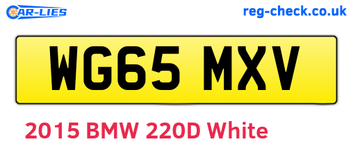 WG65MXV are the vehicle registration plates.
