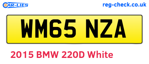 WM65NZA are the vehicle registration plates.