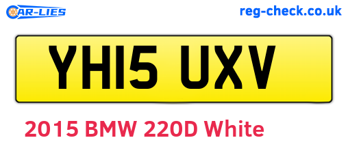 YH15UXV are the vehicle registration plates.