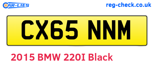CX65NNM are the vehicle registration plates.