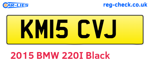 KM15CVJ are the vehicle registration plates.