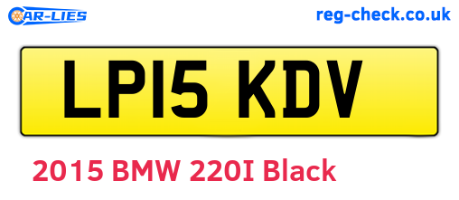 LP15KDV are the vehicle registration plates.