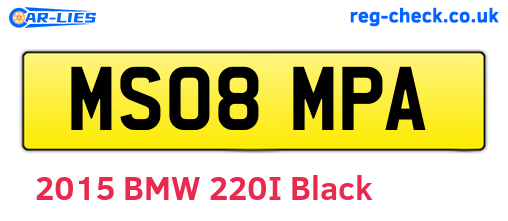 MS08MPA are the vehicle registration plates.