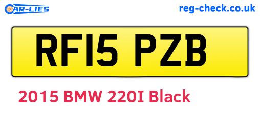 RF15PZB are the vehicle registration plates.