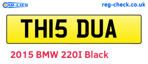TH15DUA are the vehicle registration plates.