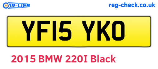 YF15YKO are the vehicle registration plates.