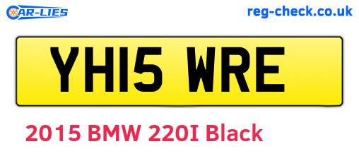YH15WRE are the vehicle registration plates.