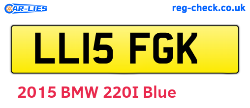 LL15FGK are the vehicle registration plates.