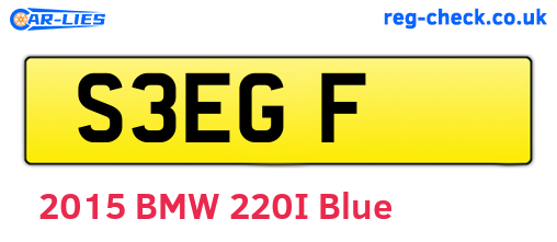 S3EGF are the vehicle registration plates.