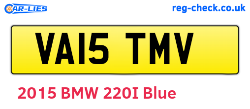 VA15TMV are the vehicle registration plates.