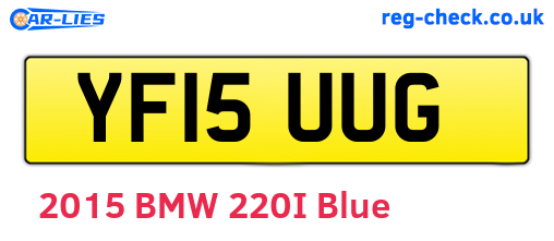 YF15UUG are the vehicle registration plates.