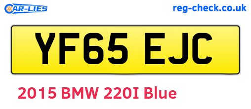 YF65EJC are the vehicle registration plates.