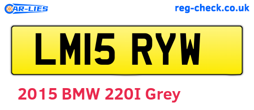 LM15RYW are the vehicle registration plates.