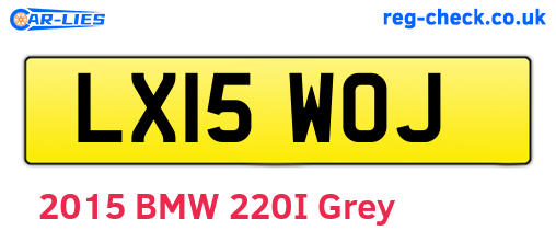 LX15WOJ are the vehicle registration plates.