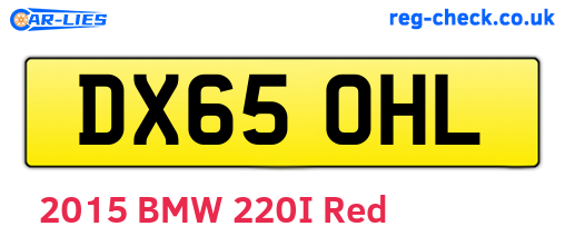 DX65OHL are the vehicle registration plates.