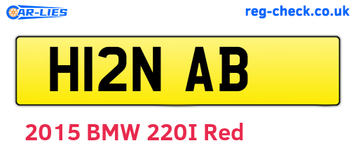 H12NAB are the vehicle registration plates.