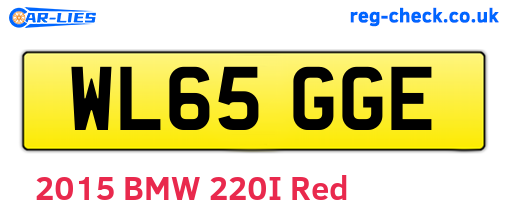 WL65GGE are the vehicle registration plates.