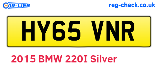HY65VNR are the vehicle registration plates.